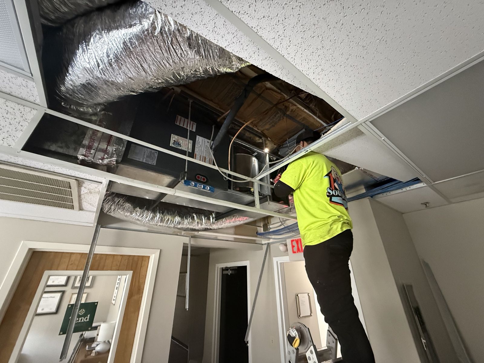 Finishing ductwork above a drop ceiling