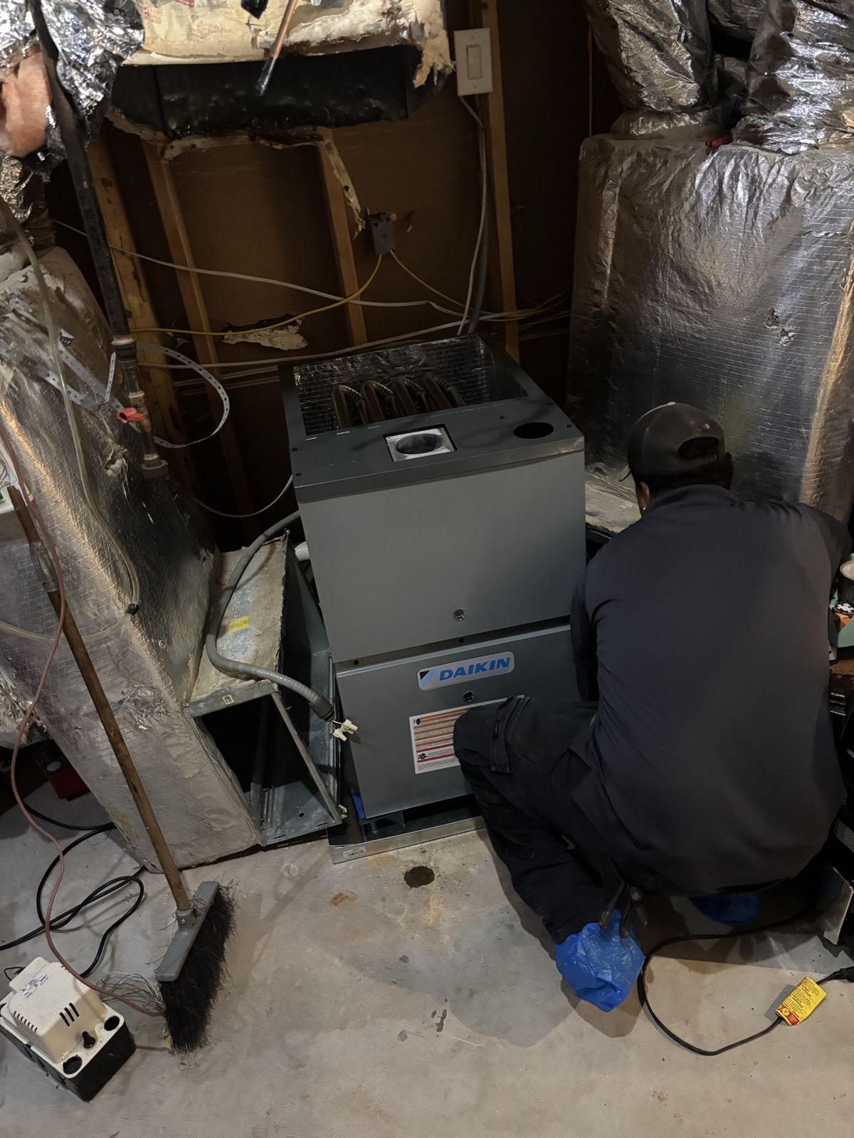 New air handler installed by Southeast for a home heating system
