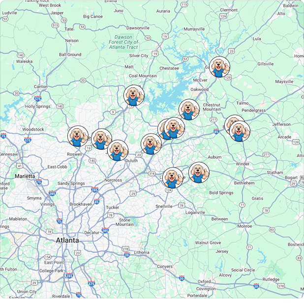 Southeast service area map